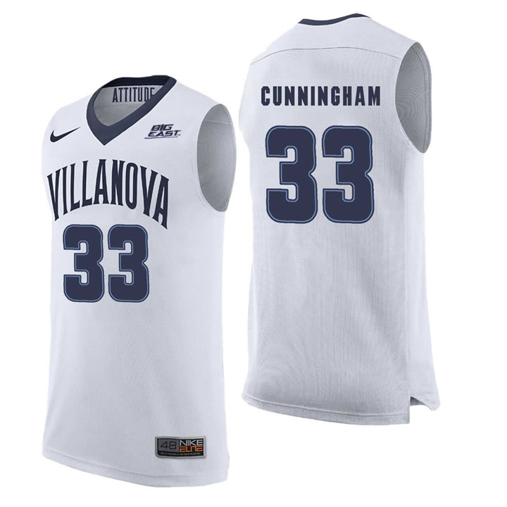 Villanova Wildcats 33 Dante Cunningham White College Basketball Elite Jersey Dzhi